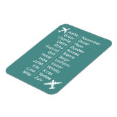 飛行機と音声アルファベットのアラーム マグネット (左側)