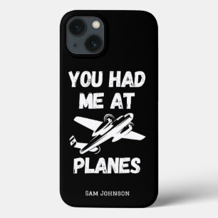 飛行機にハマりました モノグラム入り iPhone 13ケース