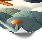 飛行機に乗って可愛飛んでいるいタイガー ポスター (コーナー)