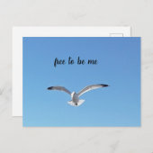 飛行機に乗って私の鳥になれる自由がある ポストカード (正面/裏面)