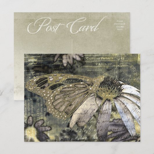 飛行機に乗る ポストカード (正面/裏面)