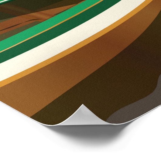 飛行機に乗れ!ジャマイカレトロバケーションポスター ポスター (角)