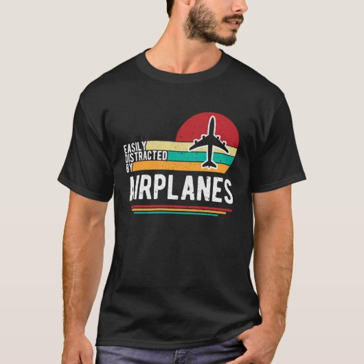 飛行機に夢中 パイロット志望 航空学部生 Tシャツ (正面)