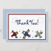 飛行機に沿ってズームサンキューカード サンキューカード (正面/裏面)