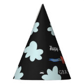 飛行機のおもしろいのパーソナライズなパーティーの帽子 パーティーハット (左)