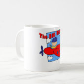 飛行機のお兄さんのパイロット コーヒーマグカップ (正面左)