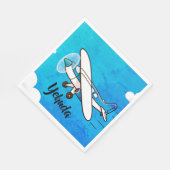 飛行機のアップシャーリンナプキン スタンダードランチョンナプキン (角)