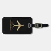 飛行機のイメージの荷物のラベル ラゲッジタグ (正面横)