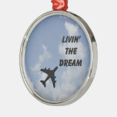 飛行機のオーナメントの雲 メタルオーナメント (左)