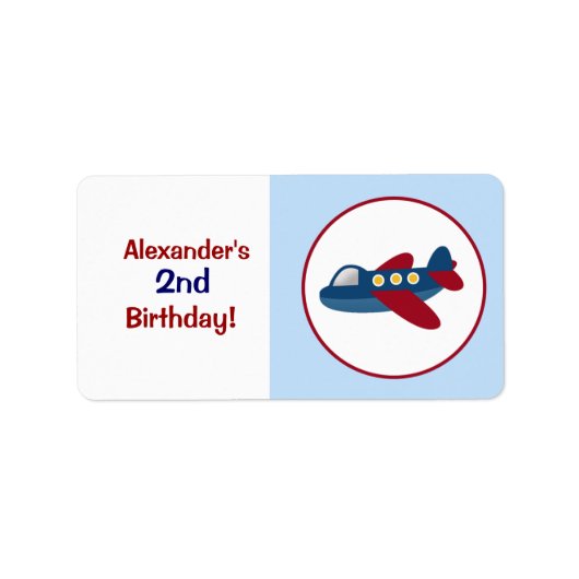 飛行機のカスタムベーキングラベルまたはシール ラベル (正面)
