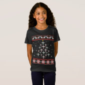 飛行機のクリスマスおもしろいの醜いクリスマスセーター Tシャツ (正面フル)