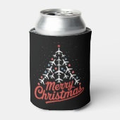 飛行機のクリスマスツリーのパイロット 缶クーラー (缶正面)
