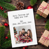 飛行機のクリスマスツリー&フォトミニマリスト シーズンカード