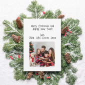 飛行機のクリスマスツリー&フォトミニマリスト シーズンカード