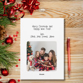 飛行機のクリスマスツリー、ミニマルな写真 シーズンカード