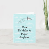 飛行機のグリーティングカードを紙にする方法 カード (正面)