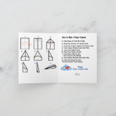 飛行機のグリーティングカードを紙にする方法 カード (内部)