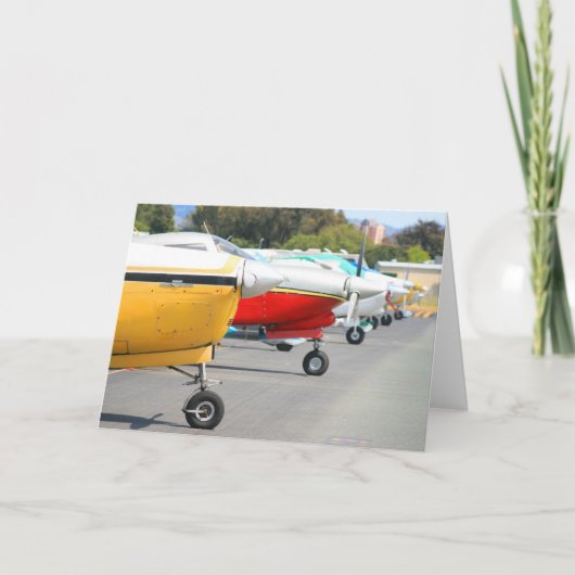 飛行機のグリーティングカード カード (正面)