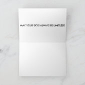 飛行機のグリーテ感動的ィングカード カード (内部)