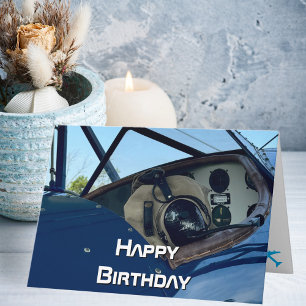 飛行機のコックピットフォトクール、航空パイロットアザ カード