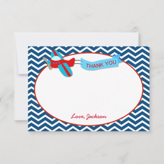 飛行機のサンキューカード サンキューカード (正面)