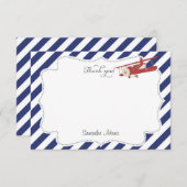 飛行機のサンキューカード ノートカード (正面/裏面)