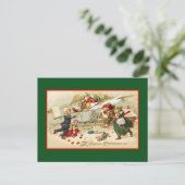 飛行機のサンタ シーズンポストカード (スタンド正面)