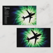 飛行機のシルエットクール; 名刺 (正面/裏面)