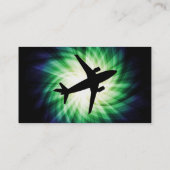 飛行機のシルエットクール; 名刺 (裏面)