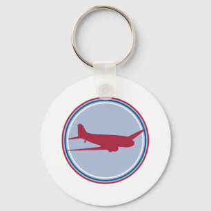 飛行機のシルエット キーホルダー