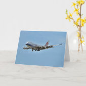 飛行機のジェット機 カード (黄色い花)