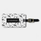 飛行機のスケパーソナライズされたッチ ラゲッジタグ (正面横)