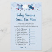 飛行機のスターは価格の赤ちゃんシャワーゲームを推測 (正面)