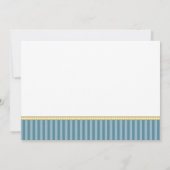 飛行機のストライプな男の子のベビーシャワー招待状 招待状 (裏面)