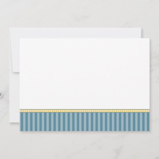 飛行機のストライプな男の子のベビーシャワー招待状 招待状 (裏面)