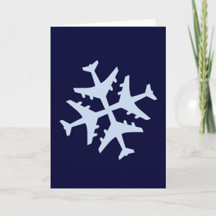 飛行機のスノーフレーク シーズンカード