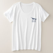 飛行機のテーマのかわいいデザイン プラスサイズTシャツ (デザイン正面)