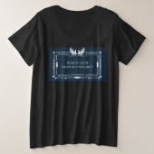 飛行機のテーマのかわいいデザイン プラスサイズTシャツ (デザイン裏面)