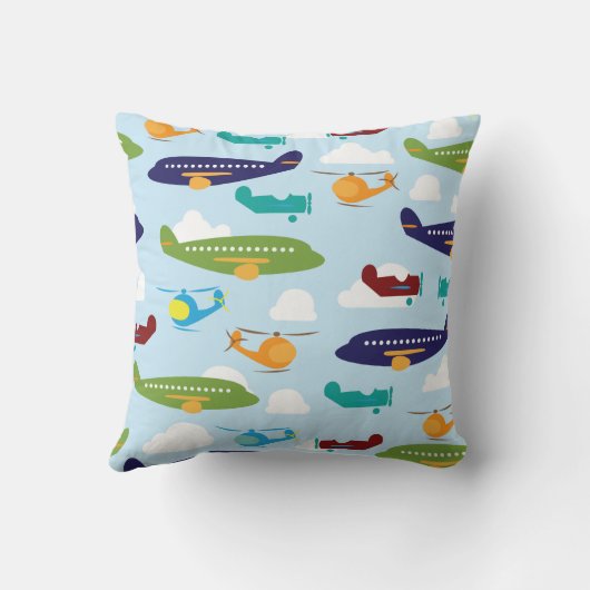飛行機のテーマは部屋の装飾の装飾用クッションをからかいます クッション (裏面)