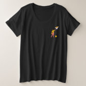 飛行機のテーマデザイン プラスサイズTシャツ (デザイン正面)