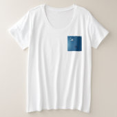 飛行機のテーマデザイン プラスサイズTシャツ (デザイン正面)