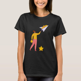 飛行機のテーマデザイン Tシャツ