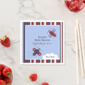 飛行機のナプキンに沿ったズーカスタマイズミング スタンダードカクテルナプキン (インサイチュ)