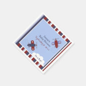 飛行機のナプキンに沿ったズーカスタマイズミング スタンダードカクテルナプキン (角)