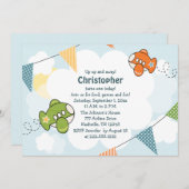 飛行機のバースデーパーティ招待状 招待状 (正面/裏面)