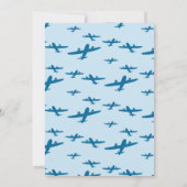 飛行機のバースデーパーティ招待状 招待状 (裏面)