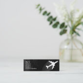 飛行機のパイロットまたは搭乗員の名刺 スキニー名刺 (スタンド正面)