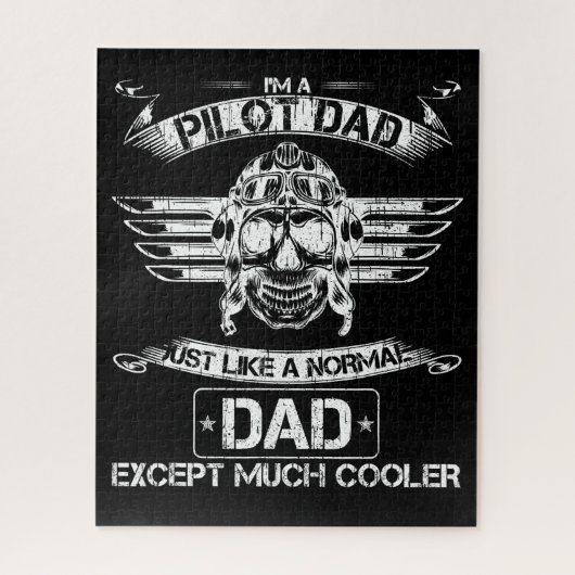 飛行機のパイロットパパのみ正常だが多くのクールパパ ジグソーパズル (縦)