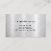 飛行機のパイロットモダン – つや消しメタル外観 名刺 (裏面)