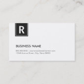 飛行機のパイロットモダン- Classy Monogram 名刺 (裏面)